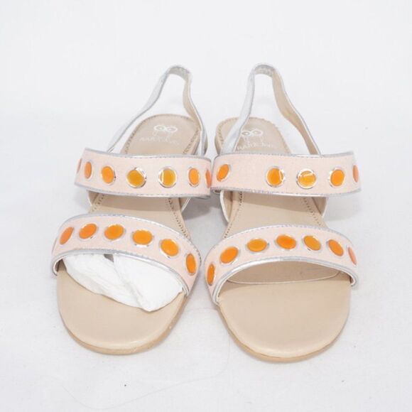 Rara Avis Orange Jeweled Sandals, Size 6.5 - Picture 1 of 8